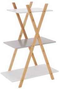 Regál, sivá/biela, HARUN BBP-44