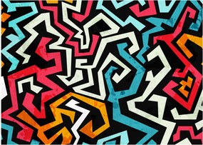 Obraz grafické abstrakcie (70x50 cm)