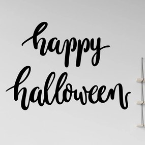 Veselá Stena Samolepka na stenu na stenu Happy Halloween Farba: černá