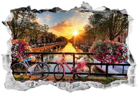 3D samolepka na stenu Ambiance Sunrise ovr Amsterdam