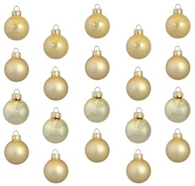 Set vianočných ozdôb v zlatých odtieňoch