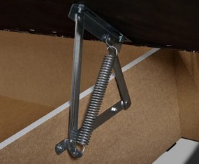 Manželská posteľ ÁJA s úložným priestorom, čierno-biela (vzor č.19)