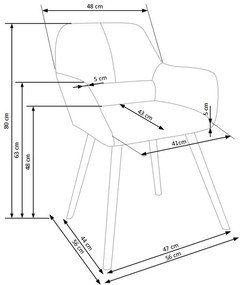 Jedálenská stolička K283 Halmar Béžová