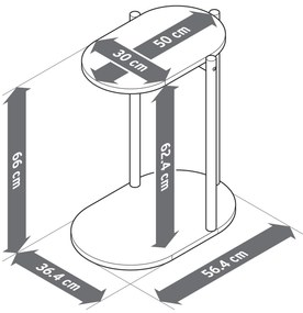 Bočný stolík z masívneho dreva