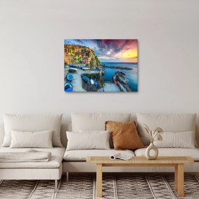 Obraz - Stredomorská dedina (70x50 cm)