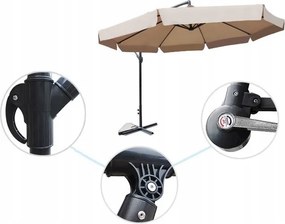 TRENDIE Záhradný slnečník Summer -  tmavo sivý 300 cm