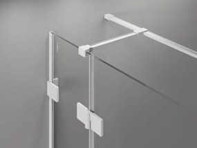 Mexen Lunar T, výklopný sprchový kút pravý 90 x 70 cm, 8mm číre sklo, biely profil, 834T-090-070-20-00-P