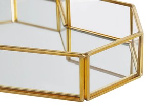 Dekoratívny zrkadlový podnos zlatý PONTIVY Beliani