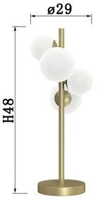 ONLI - Stolná lampa PALOMA 4xG9/10W/230V 48 cm zlatá