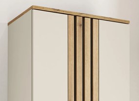 Predsieňová šatníková skriňa Lima, béžová kašmír/dub evoke