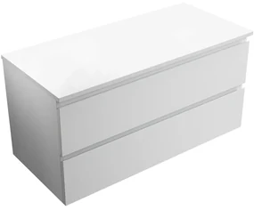 CERANO - Kúpeľňová skrinka Carole s doskou pod umývadlo - biela matná - 100x49,8x46 cm