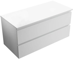 CERANO - Kúpeľňová skrinka Carole s doskou pod umývadlo - biela matná - 100x49,8x46 cm