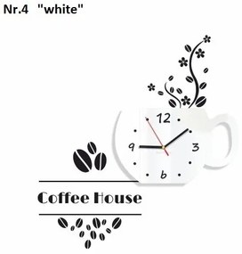 Coffee House dekoračné hodiny do kuchyne fialová