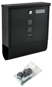 Poštová schránka 34x30,7 cm čierna