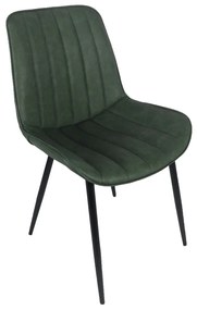 Jedálenská stolička Hazal - zelená / čierna