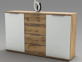 Komoda Capri, dub wotan/biela%