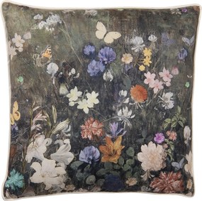 Vankúš s motívom lúčna lúky a motýle - 45 * 45 cm