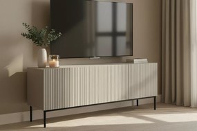 TV stolík Nicole 150 cm - kašmírová / čierne nožičky