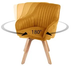 Stolička 41310 Livorno Zamat Žltá  - Komfort-nábytok