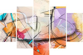 Obraz - Abstrakcia, vtáčik (150x105 cm)
