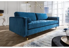 Sedacia súprava 39844 220cm Cozy - Zamat Modrá  - Komfort-nábytok