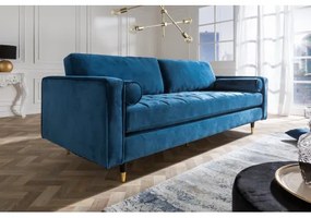 Sedacia súprava 39844 220cm Cozy - Zamat Modrá  - Komfort-nábytok