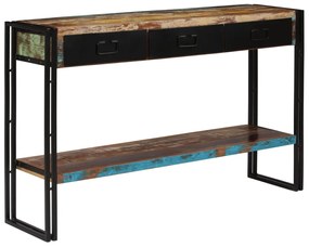 Konzolový stolík, recyklovaný masív 120x30x76 cm