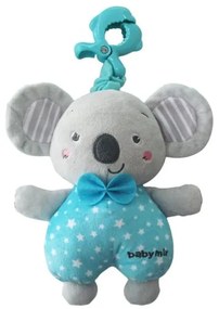 BABY MIX Edukačná hrajúca plyšová hračka s klipom Baby Mix koala