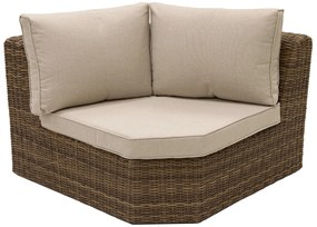 DEOKORK Ratanový rohový diel BORNEO LUXURY (hnedá)