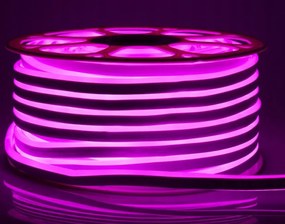 ECOLIGHT LED pásik NEON - 230V - 1m - 8W/m - IP68 - vodotesný - ružová
