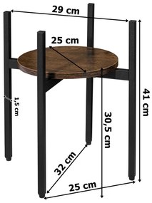 Torre Rustic 40 cm stojan pod kvetináč