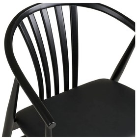 Čierna jedálenská stolička s podrúčkami z bukového dreva Agustin – House Nordic