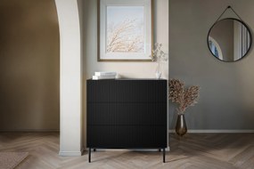 Komoda Nicole 100 cm - čierny mat / čierna