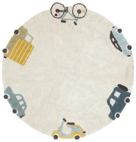 Lorena Canals koberce Kusový koberec Eco City Wheels - 140x140 (priemer) kruh cm