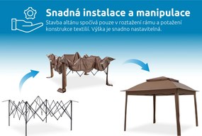 Marimex | Záhradný altánok Marimex Vista 3x3 m - hnedý | 10970572