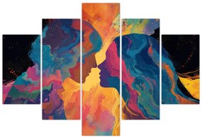 Obraz - Vesmírna láska (150x105 cm)