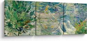 Obraz - Berthe Morisot, Girl in a Boat with Geese, reprodukcia (s hodinami) (90x30 cm)