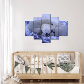 Obraz - Ľadové medvedíky (150x105 cm)
