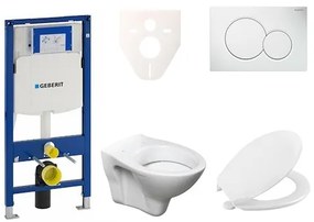 Cenovo zvýhodnený závesný WC set Geberit do ľahkých stien / predstenová montáž + WC Ceramia S-Line Pro 111.300.00.5NR1