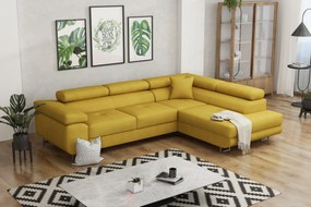 Rohová sedačka NOEL – rozkladacia, úložný priestor | 750 + farieb