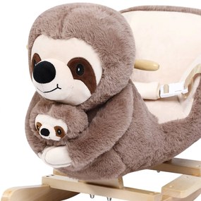 Spielwerk Hojdací leňochod s bezpečnostným pásom, hnedá