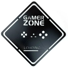 Veselá Stena Drevená nástenná dekorácia Gamer Zone čierne