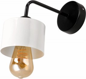 BERGE Nástenná lampa 1x E27 HRNČEK BIELA