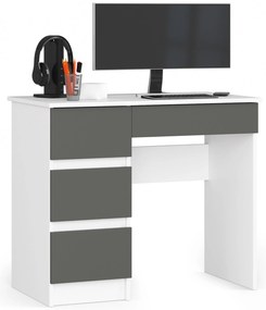 PC stolík Alineadas (biela + grafit). Akcia -14%. Vlastná spoľahlivá doprava až k Vám domov. 1117078