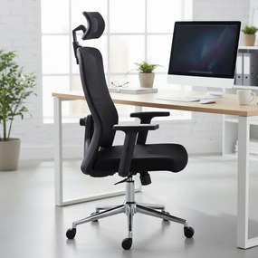 Kancelárska ergonomická stolička Neoseat ZENA — čierna, nosnosť 150 kg