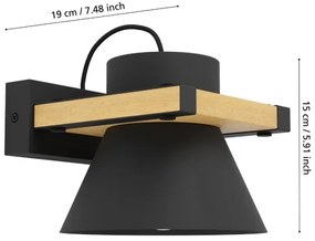 Eglo 43958 - Nástenné svietidlo MACCLES 1xE27/15W/230V