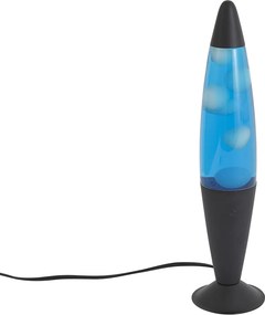 Lávová lampa modrá s bielym voskom vrátane LED - Molten Lava