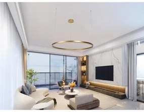 LED Stmievateľný luster na lanku LED/55W/230V 3000-6500K + diaľkové ovládanie