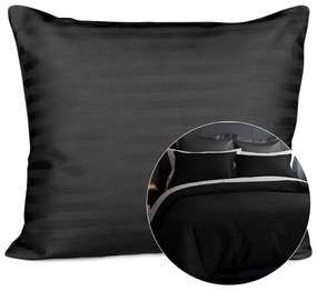 SATÉNOVÁ OBLIEČKA NA VANKÚŠ CIZGILI BLACK 50X60 CM EXCLUSIVE ČIERNA