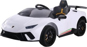 LEAN CARS Elektrické autíčko Lamborghini Huracan LED MP3, biele